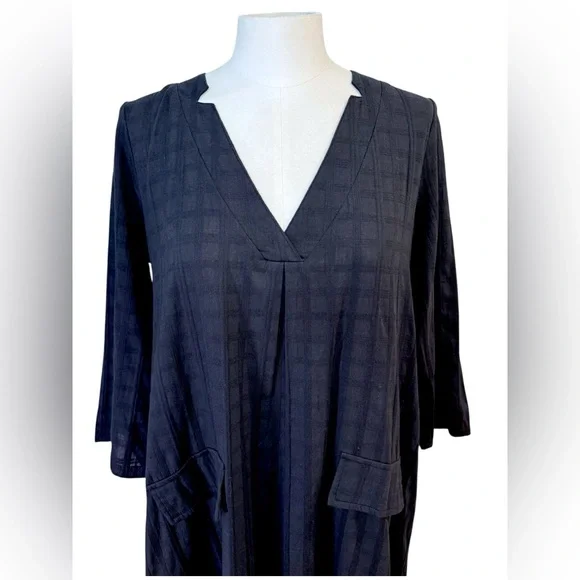 Pomander Place Black Carolina Caftan Cover Up Dress size S